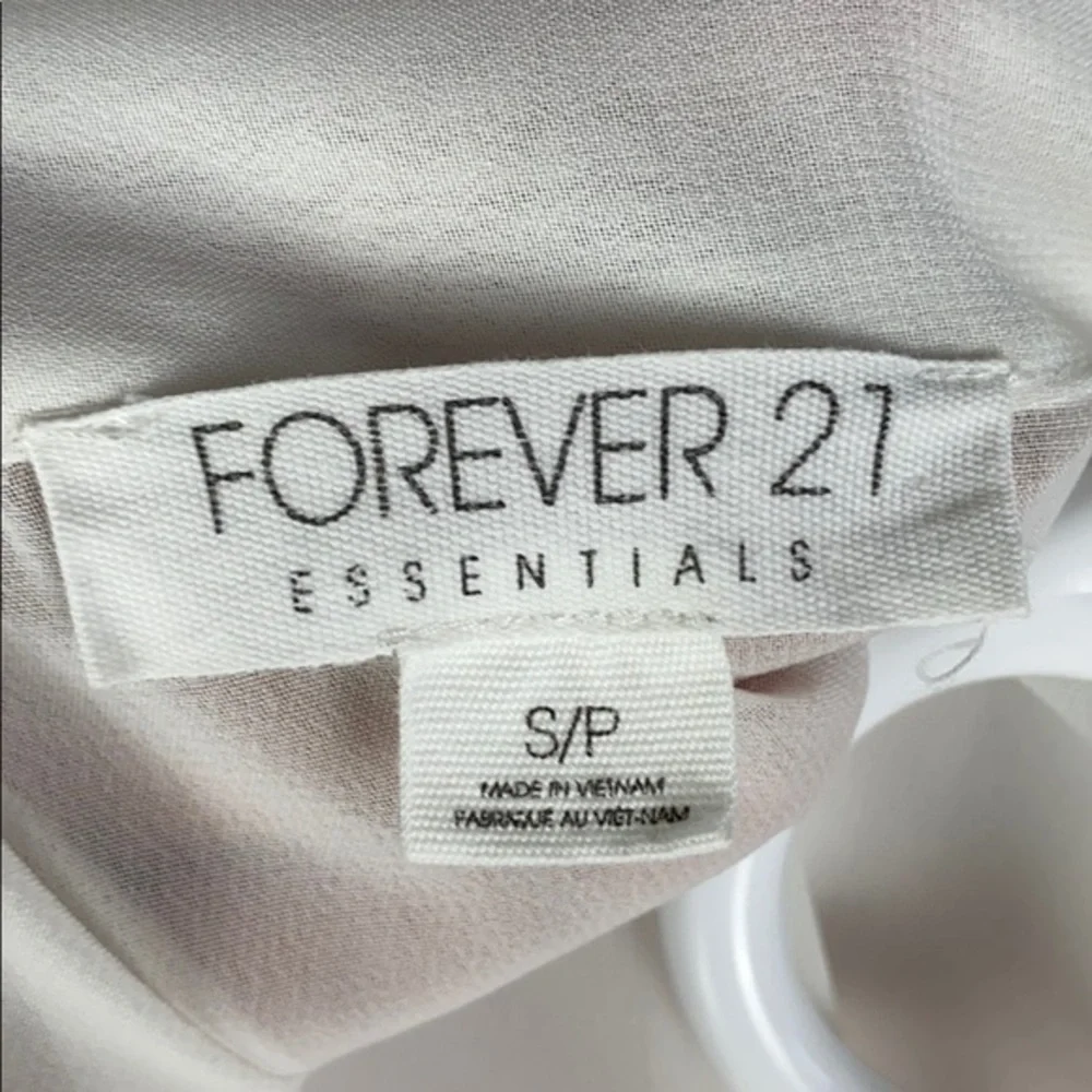 FOREVER21 Cream Sheer Ribbon Tie Blouse - Picture 4 of 4